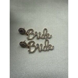 BRIDE Rhinestone Earrings Bachelorette Party Fun Wedding Bridal Shower Jewelry